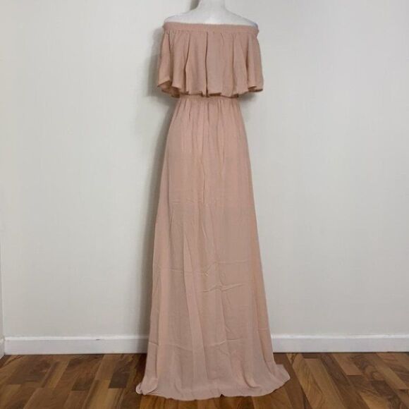 NEW Show Me Your MuMu Hacienda Formal Bridesmaid Maxi Dress Cream Size Medium - Picture 6 of 12